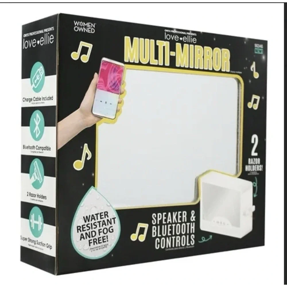 Love Ellie Brigette Fogless Shower‎ Mirror with Lights & Bluetooth Speaker